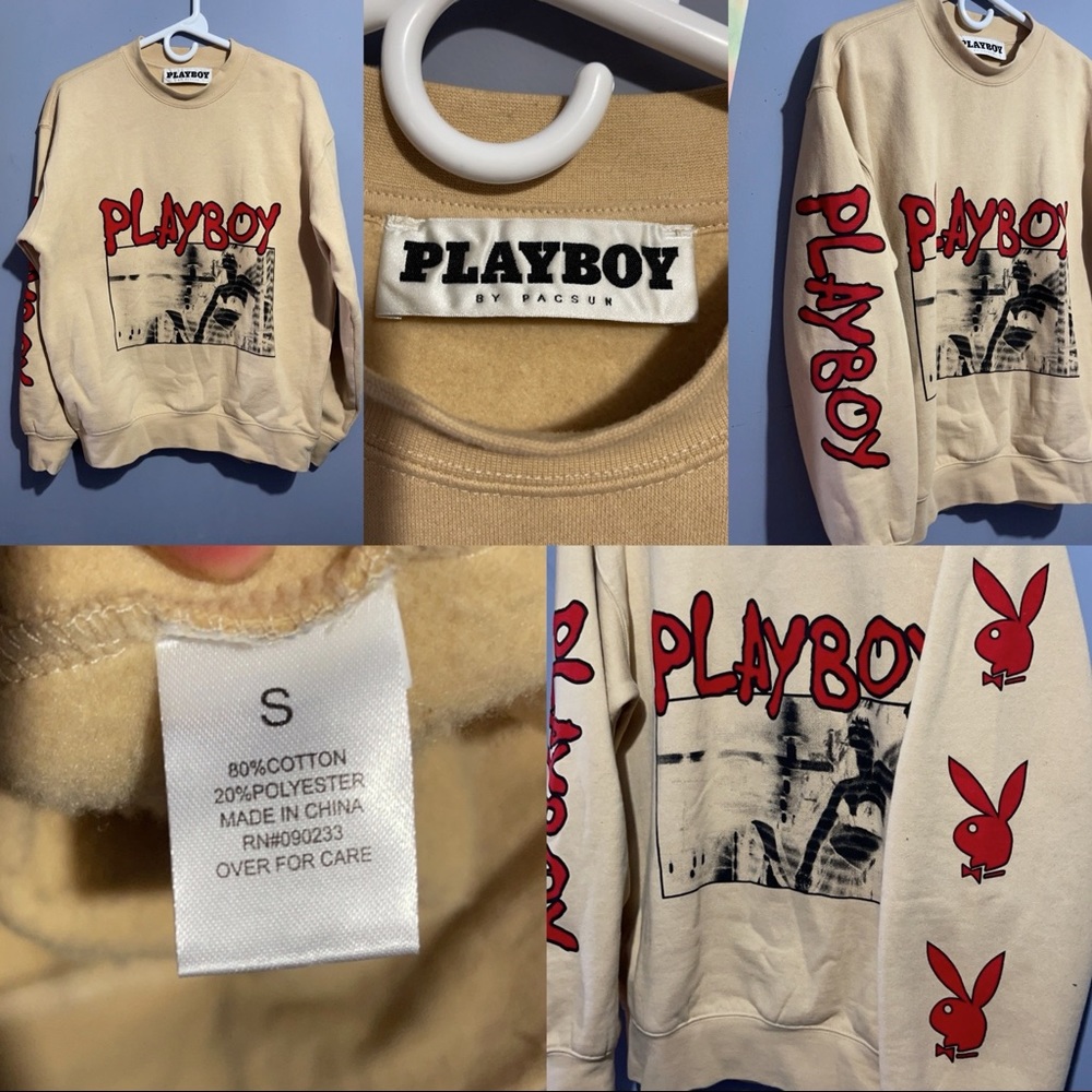 Playboy, Crewneck sweatshirt, multi color, size small